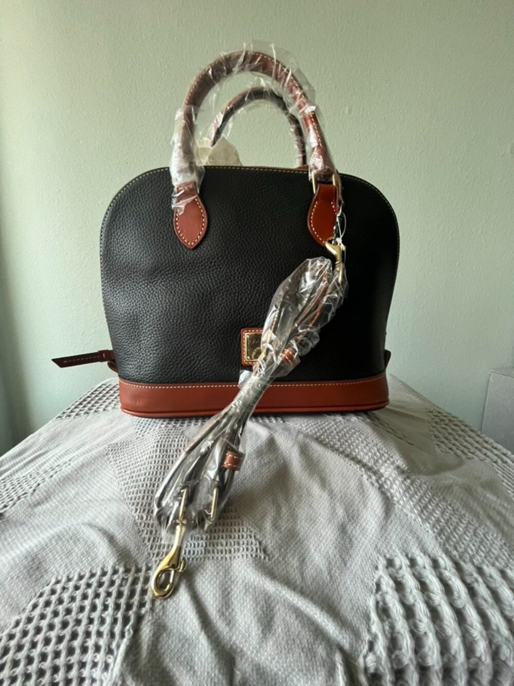 Dooney & Burke Pebble Grain Zip Zip Satchel - Picture 4 of 6